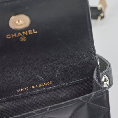 Chanel Micro Belt Bag Cardholder xLambskin Black - Series 31