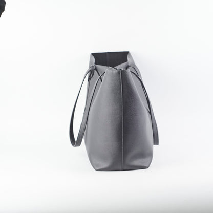 Saint Laurent East West Black Leather Shopping Shoulder Tote