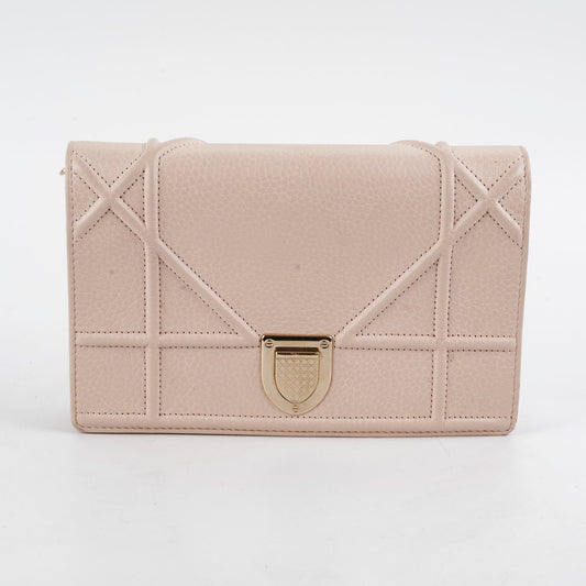 Christian Dior Diorama Wallet On Chain Pink