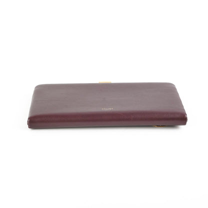 Celine Burgundy Wallet On Chain