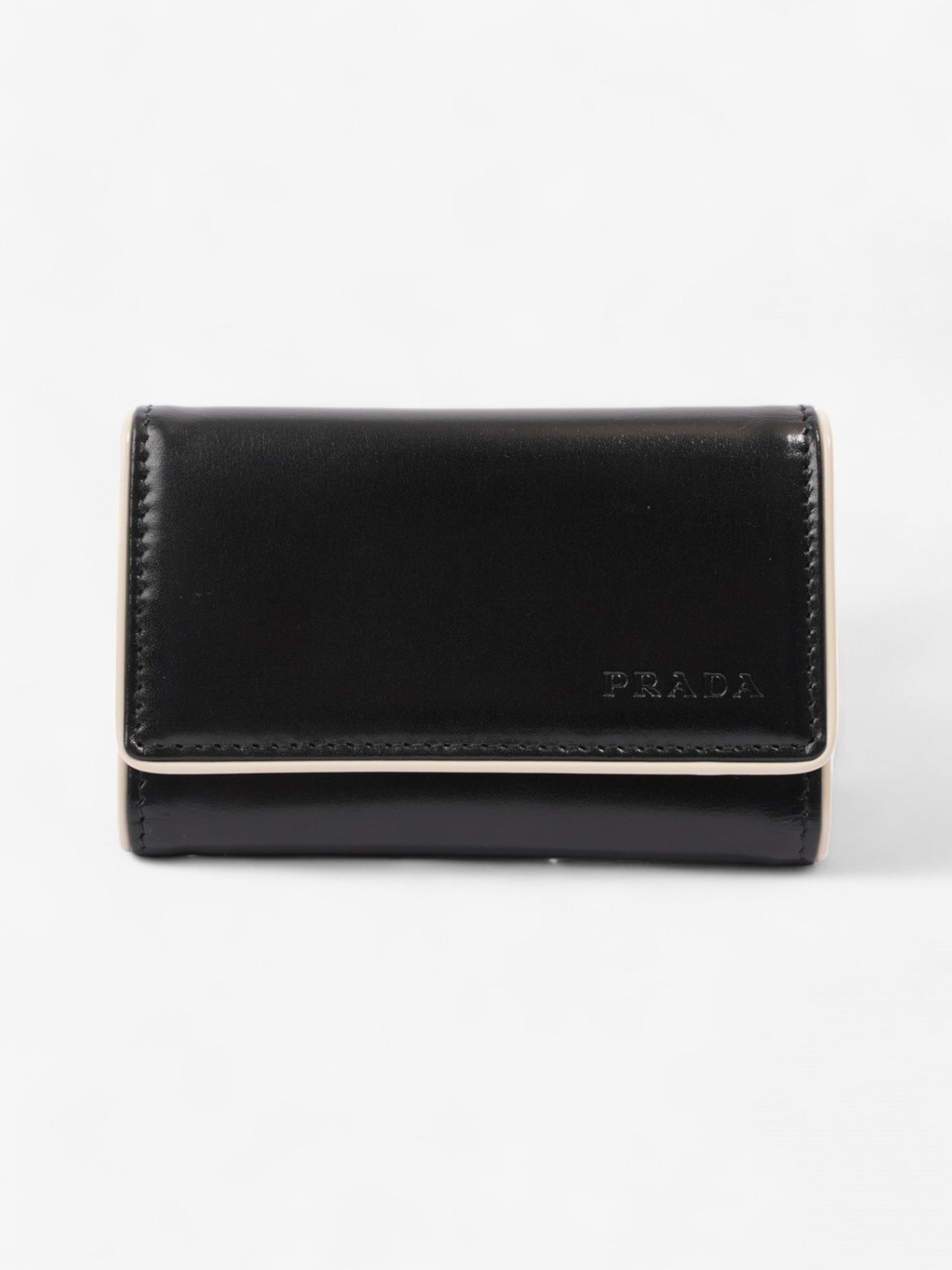 Prada Key Pouch Black / Cream Leather