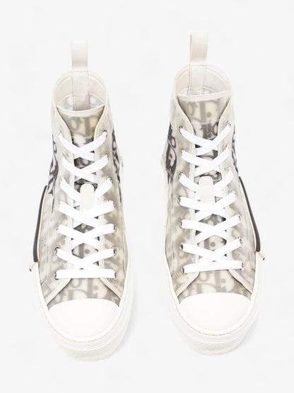 Christian Dior B23 High Tops White / Grey Oblique  Mesh EU 38 UK 5