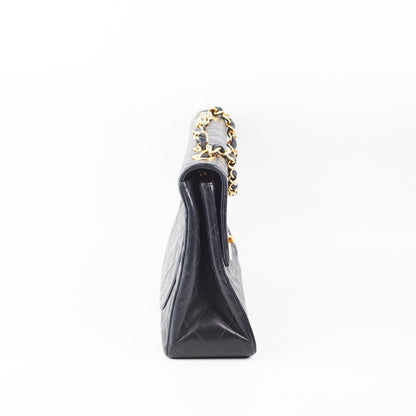 Chanel Maxi Vintage Flap Black 24k Gold