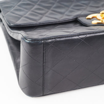 Chanel Maxi Vintage Flap Black 24k Gold