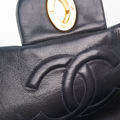 Chanel Maxi Vintage Flap Black 24k Gold