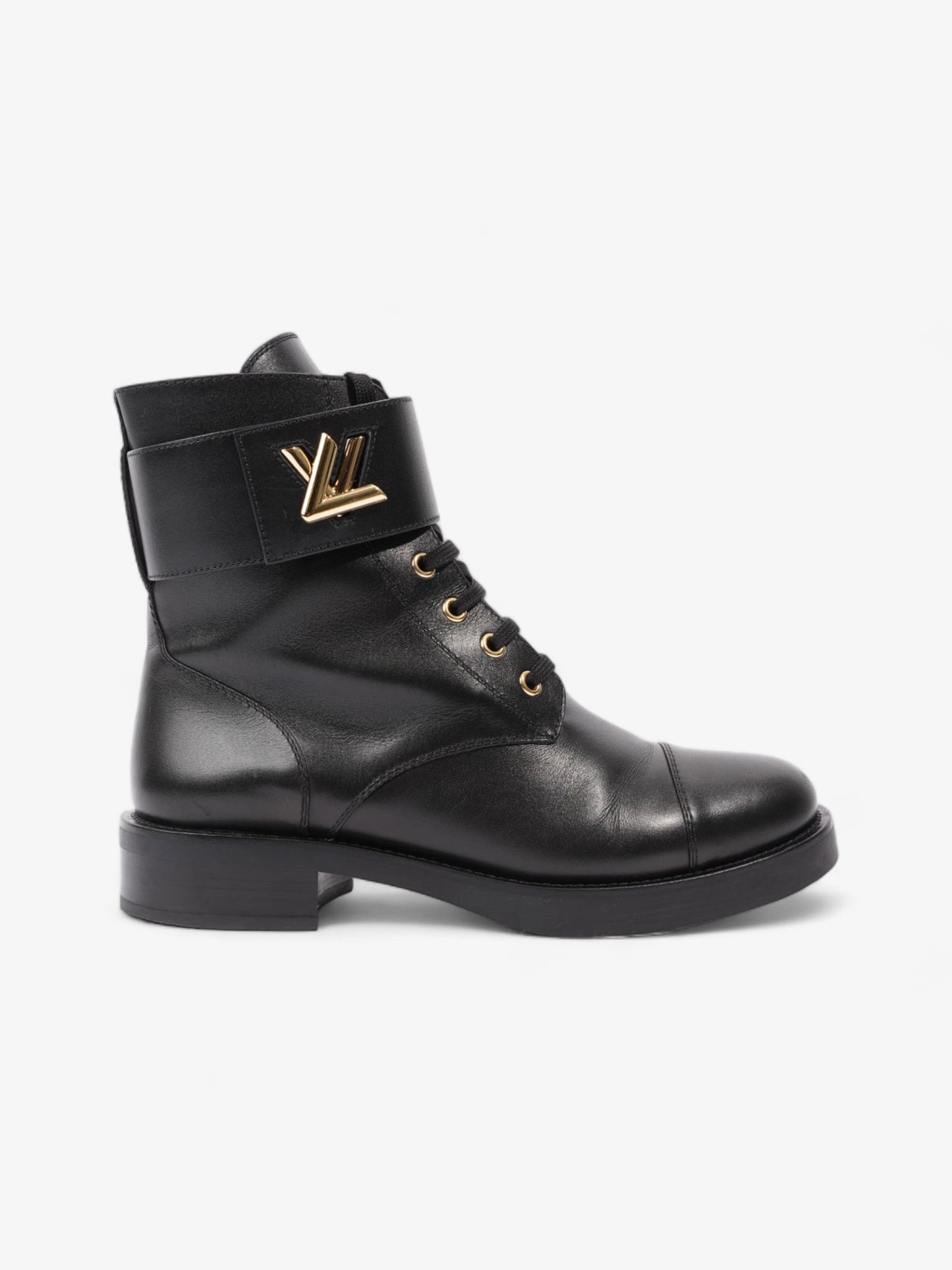 Louis Vuitton Wonderland Flat Rangers Black Leather EU 39.5 UK 6.5