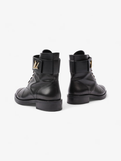 Louis Vuitton Wonderland Flat Rangers Black Leather EU 39.5 UK 6.5
