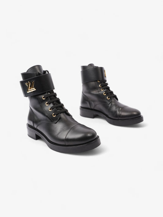 Louis Vuitton Wonderland Flat Rangers Black Leather EU 39.5 UK 6.5