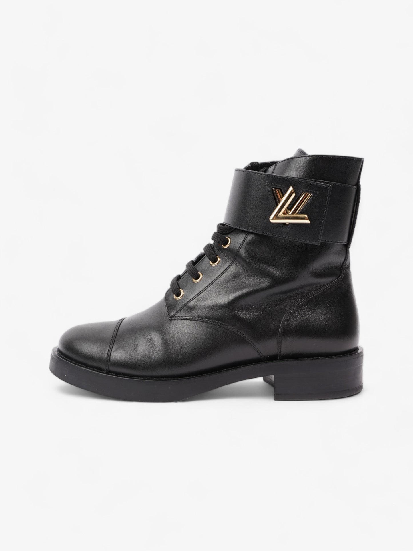 Louis Vuitton Wonderland Flat Rangers Black Leather EU 39.5 UK 6.5