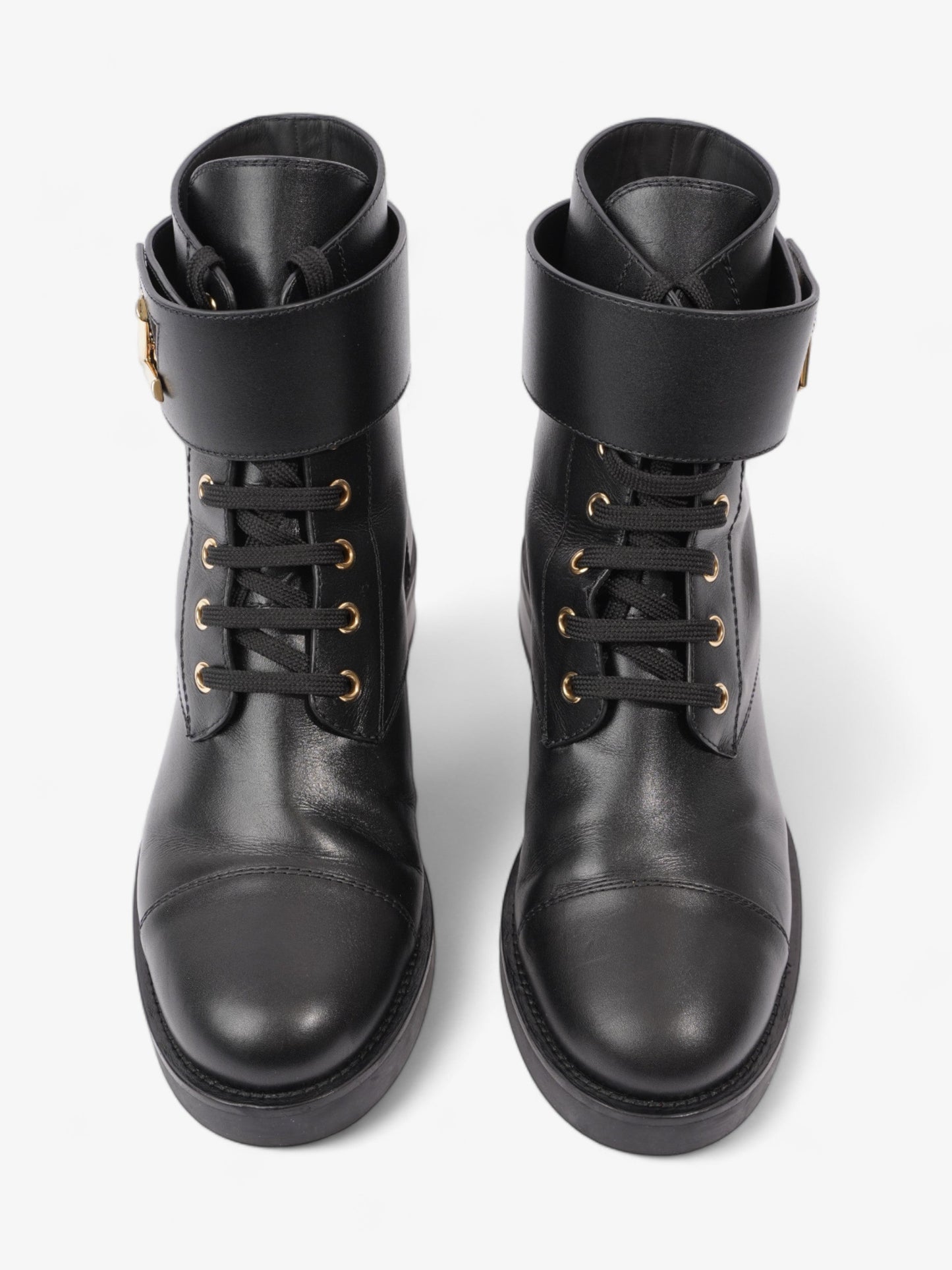 Louis Vuitton Wonderland Flat Rangers Black Leather EU 39.5 UK 6.5