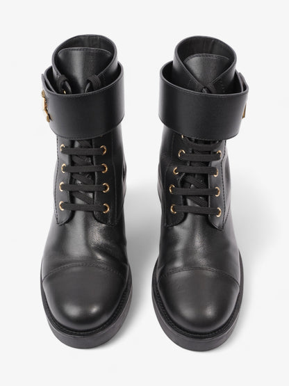 Louis Vuitton Wonderland Flat Rangers Black Leather EU 39.5 UK 6.5