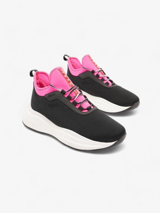 Prada Neoprene Sneakers Black / Pink Neoprene EU 39 UK 6