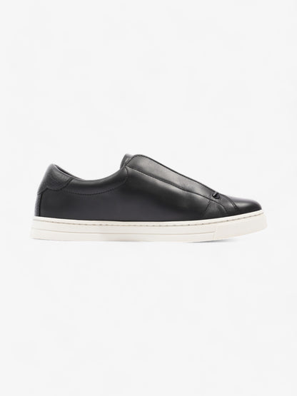 Fendi Rockoclick Knitted Logo Sneakers Black / Brown / White Leather EU 36 UK 3