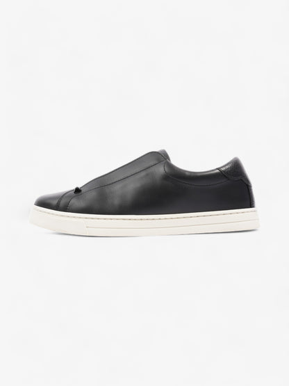 Fendi Rockoclick Knitted Logo Sneakers Black / Brown / White Leather EU 36 UK 3