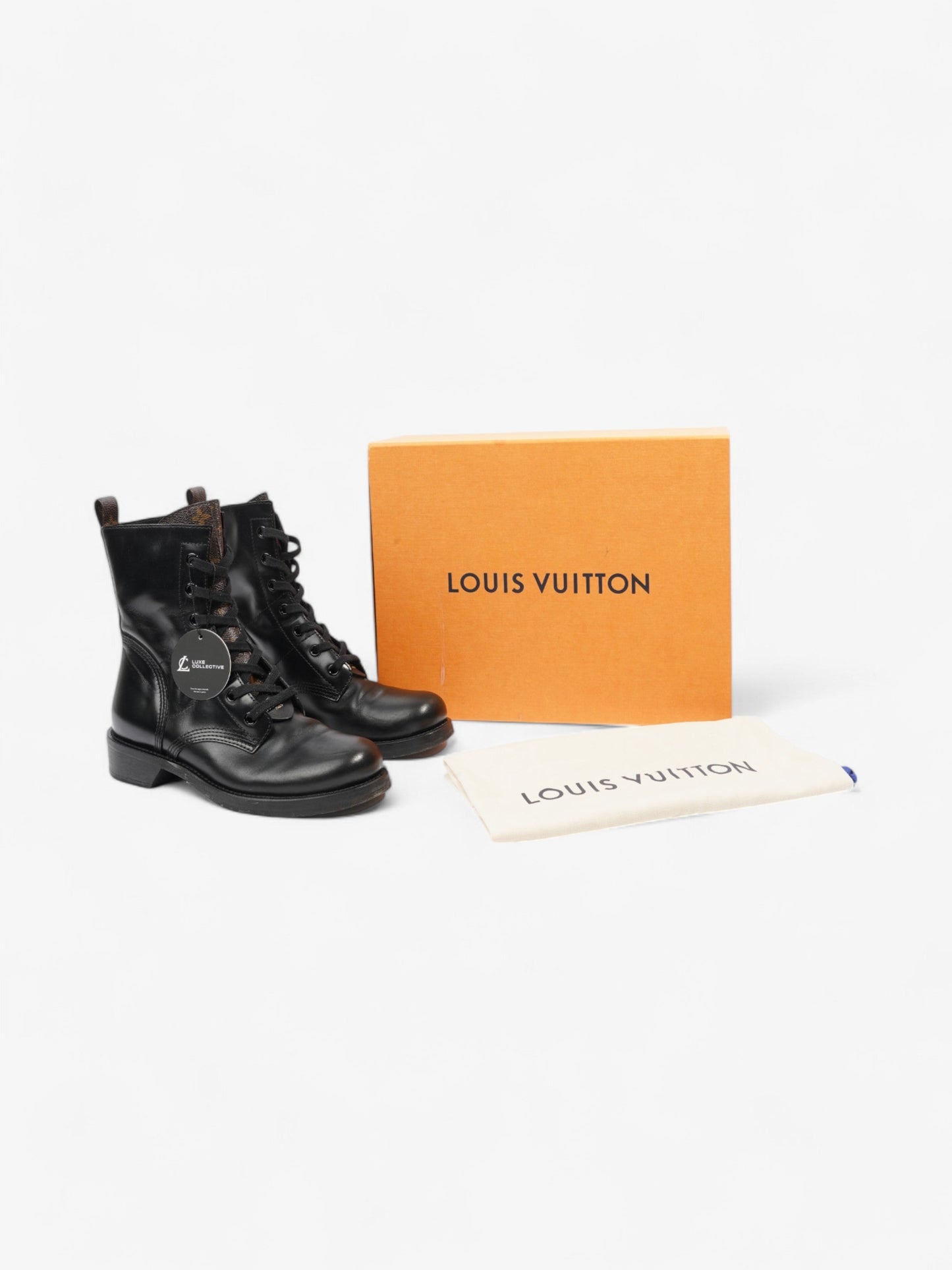 Louis Vuitton Metropolis Rangers Boots Black / Monogram Leather EU 40 UK 7