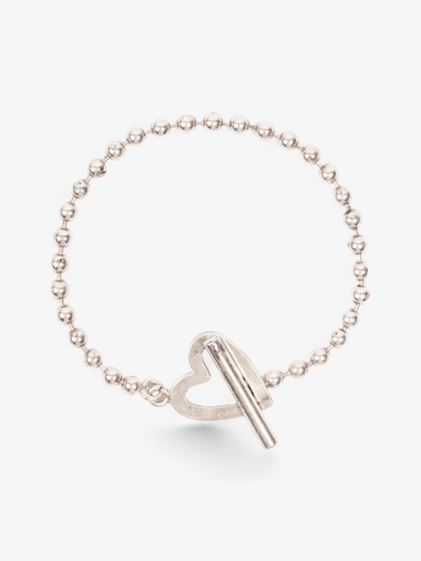 Gucci Heart Bracelet Silver Silver Sterling