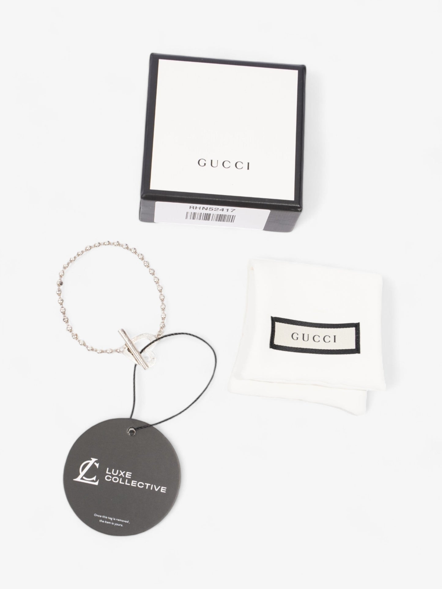 Gucci Heart Bracelet Silver Silver Sterling
