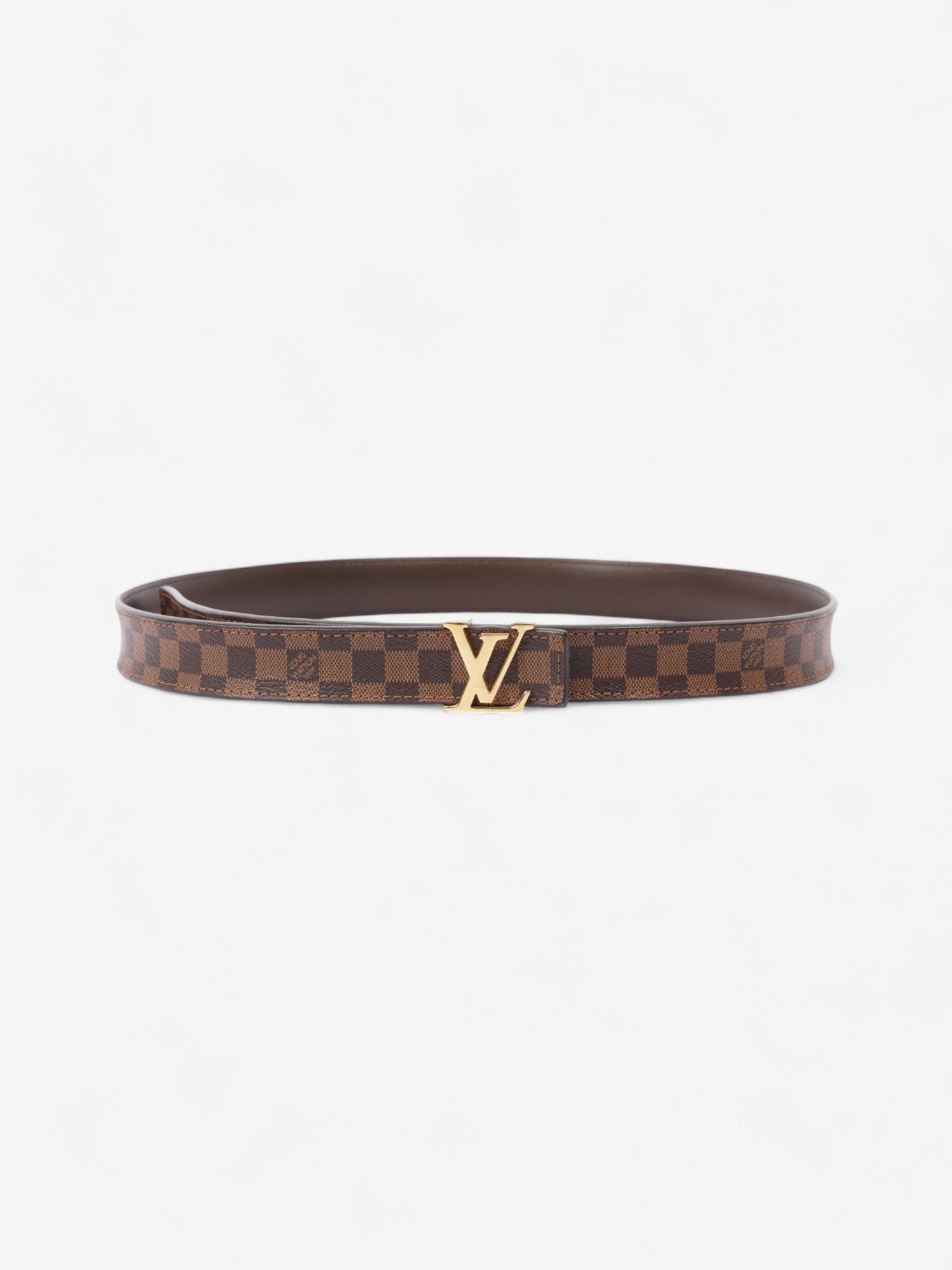 Louis Vuitton LV Iconic Belt Damier Ebene / Gold Leather 85cm / 34"