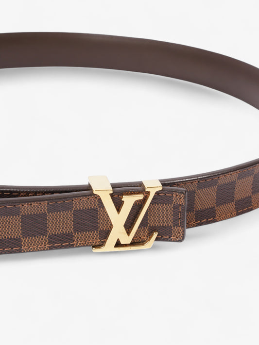 Louis Vuitton LV Iconic Belt Damier Ebene / Gold Leather 85cm / 34"