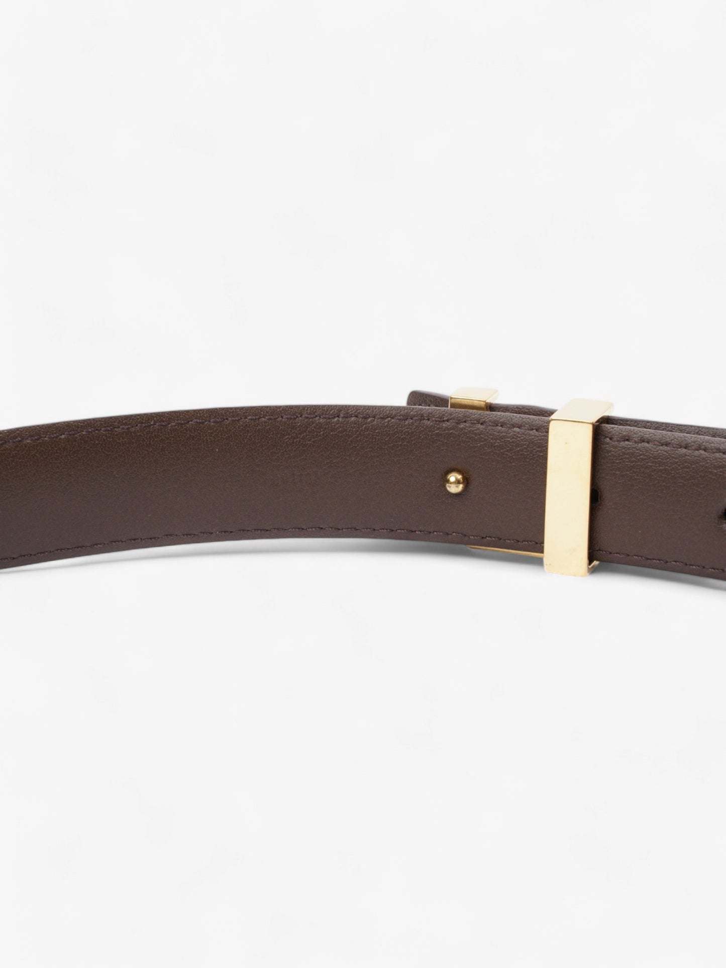 Louis Vuitton LV Iconic Belt Damier Ebene / Gold Leather 85cm / 34"
