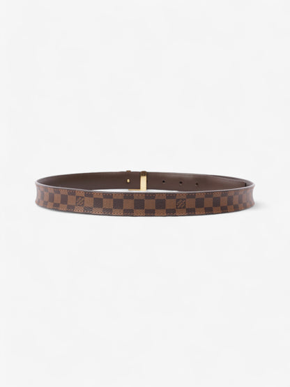 Louis Vuitton LV Iconic Belt Damier Ebene / Gold Leather 85cm / 34"