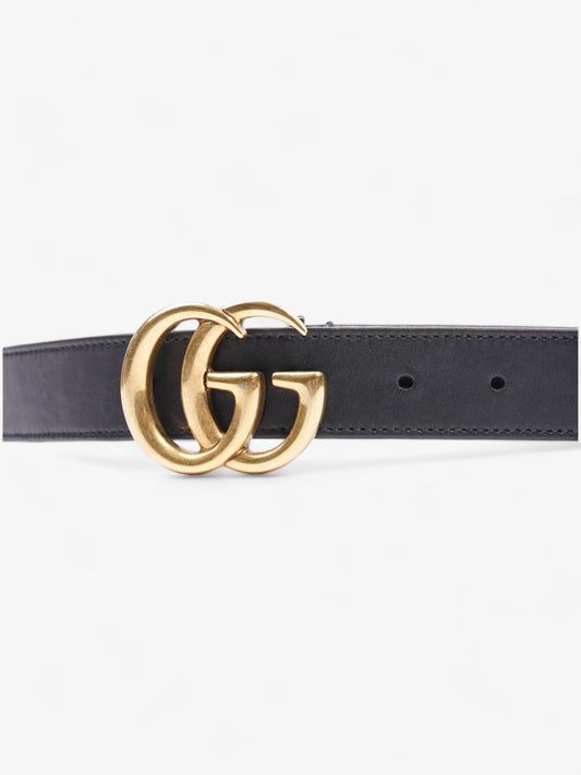 Gucci GG Marmont Wide Belt Black Leather 90cm / 36"