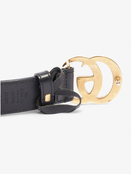 Gucci GG Marmont Wide Belt Black Leather 90cm / 36"