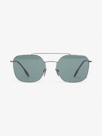 Burberry Top Bar Detail Square Pilot Sunglasses Green Acetate 145mm