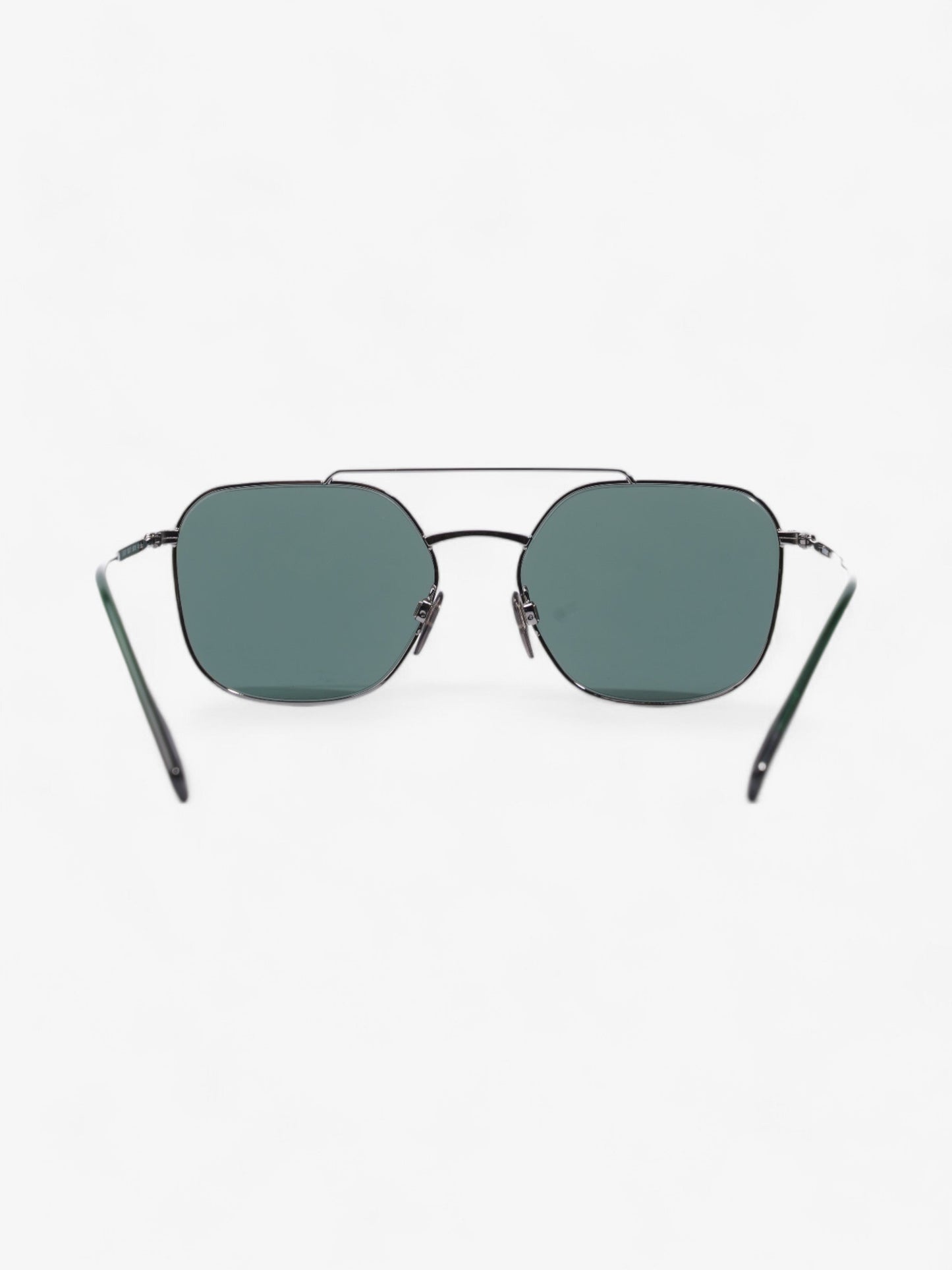 Burberry Top Bar Detail Square Pilot Sunglasses Green Acetate 145mm