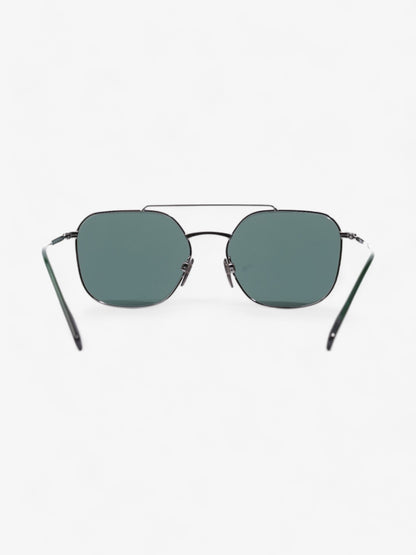 Burberry Top Bar Detail Square Pilot Sunglasses Green Acetate 145mm