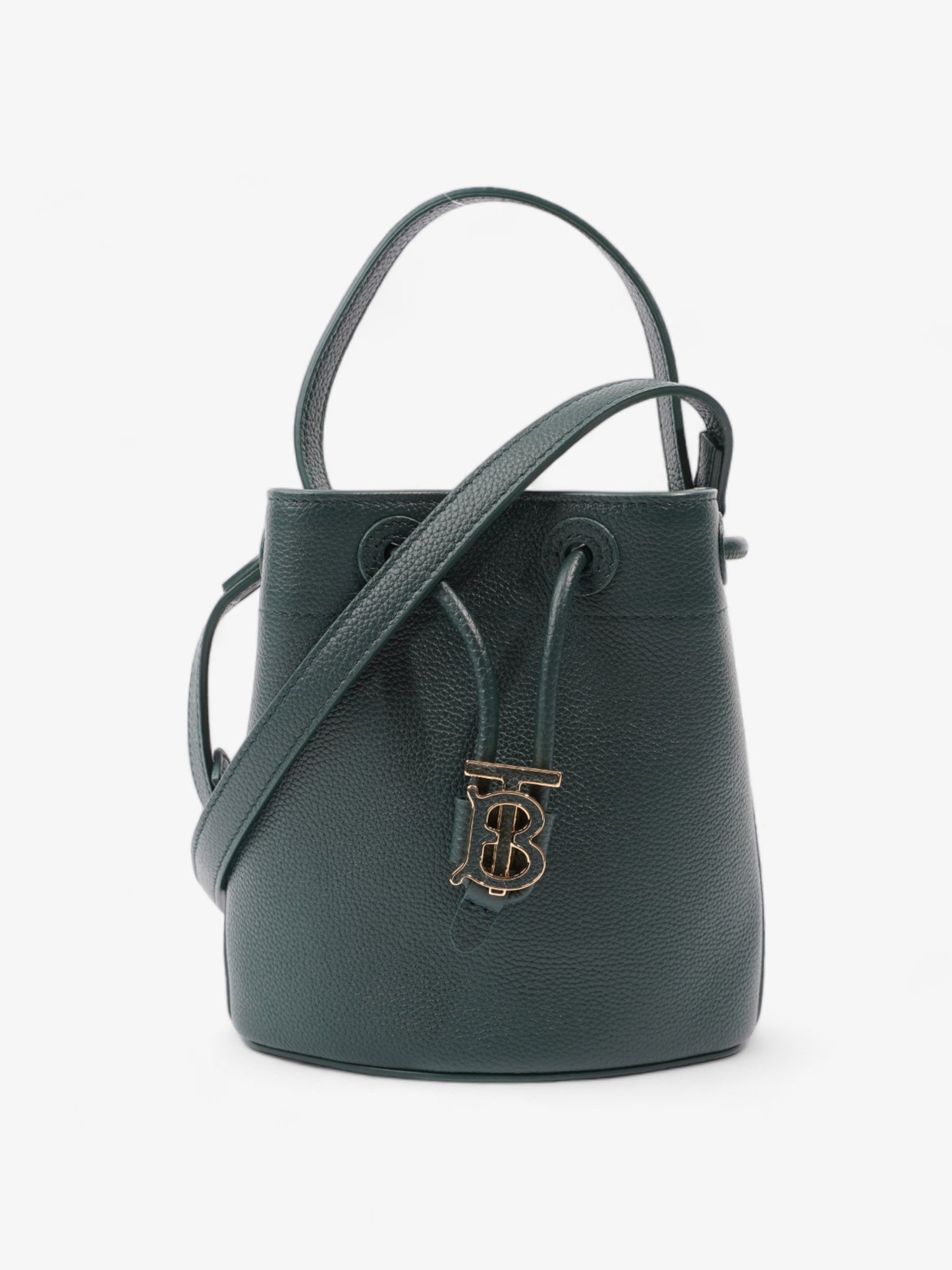 Burberry TB Bucket Bag Vine Green Leather Mini