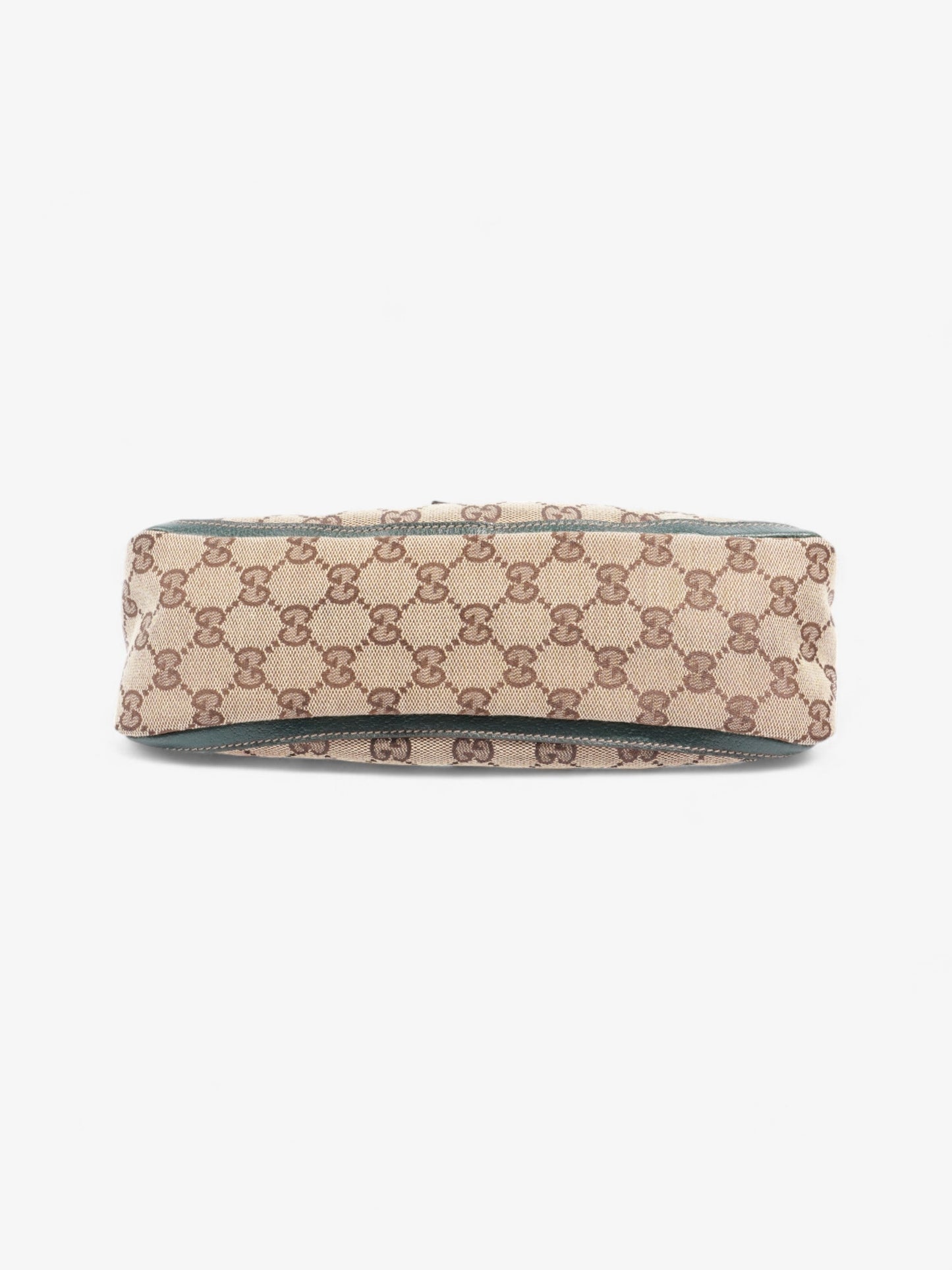 Gucci Abbey D Ring Beige And Ebony GG Supreme / Green Canvas