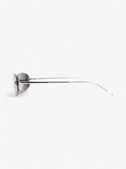 Chanel Rimless CC Sunglasses Silver Base Metal 130mm