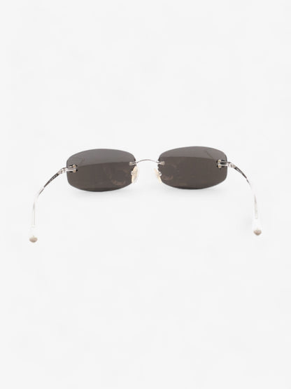 Chanel Rimless CC Sunglasses Silver Base Metal 130mm