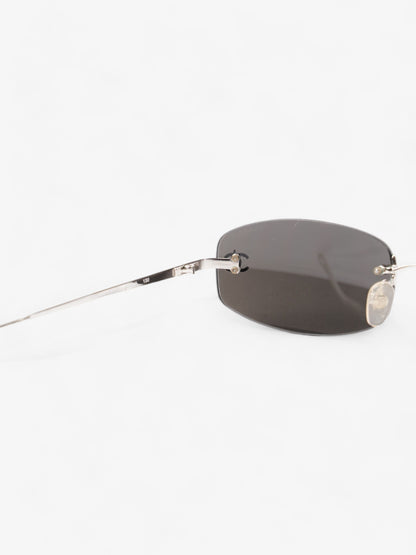 Chanel Rimless CC Sunglasses Silver Base Metal 130mm