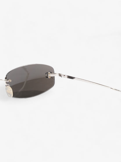 Chanel Rimless CC Sunglasses Silver Base Metal 130mm