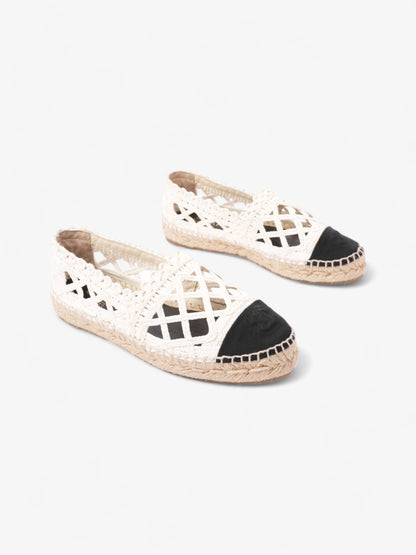 Chanel CC Espadrilles Black / White Lace EU 36 UK 3