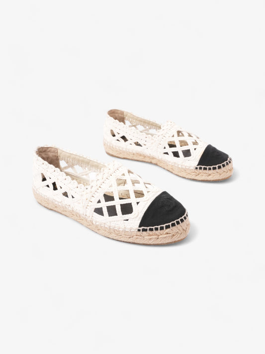 Chanel CC Espadrilles Black / White Lace EU 36 UK 3
