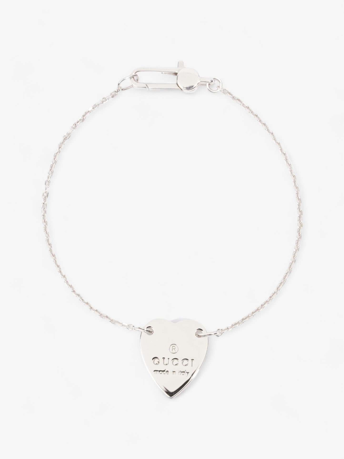 Gucci Heart Bracelet Silver Silver Sterling 17