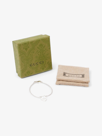 Gucci Heart Bracelet Silver Silver Sterling 17