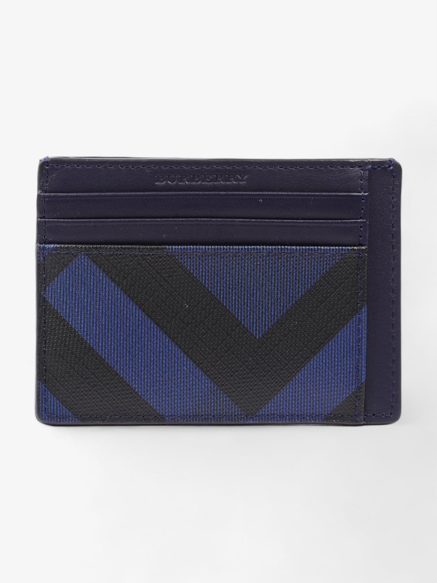 Burberry London Check Collection Bernie Card Case Bright Lapis Leather