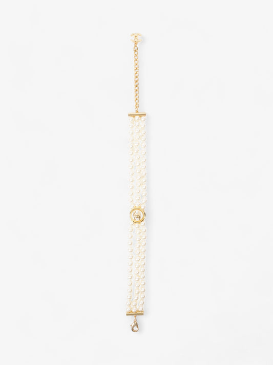 Chanel CC Pearl Chocker Gold / Pearl Base Metal