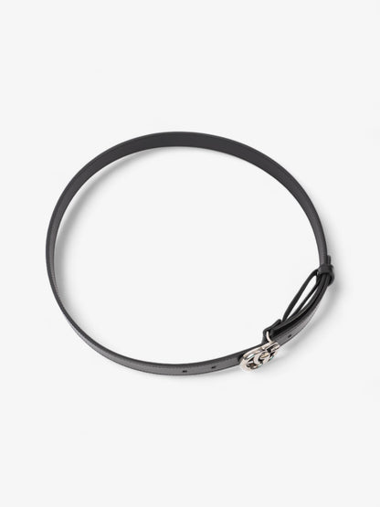 Gucci GG Marmont Thin Belt Black / Silver Leather 85cm / 34"