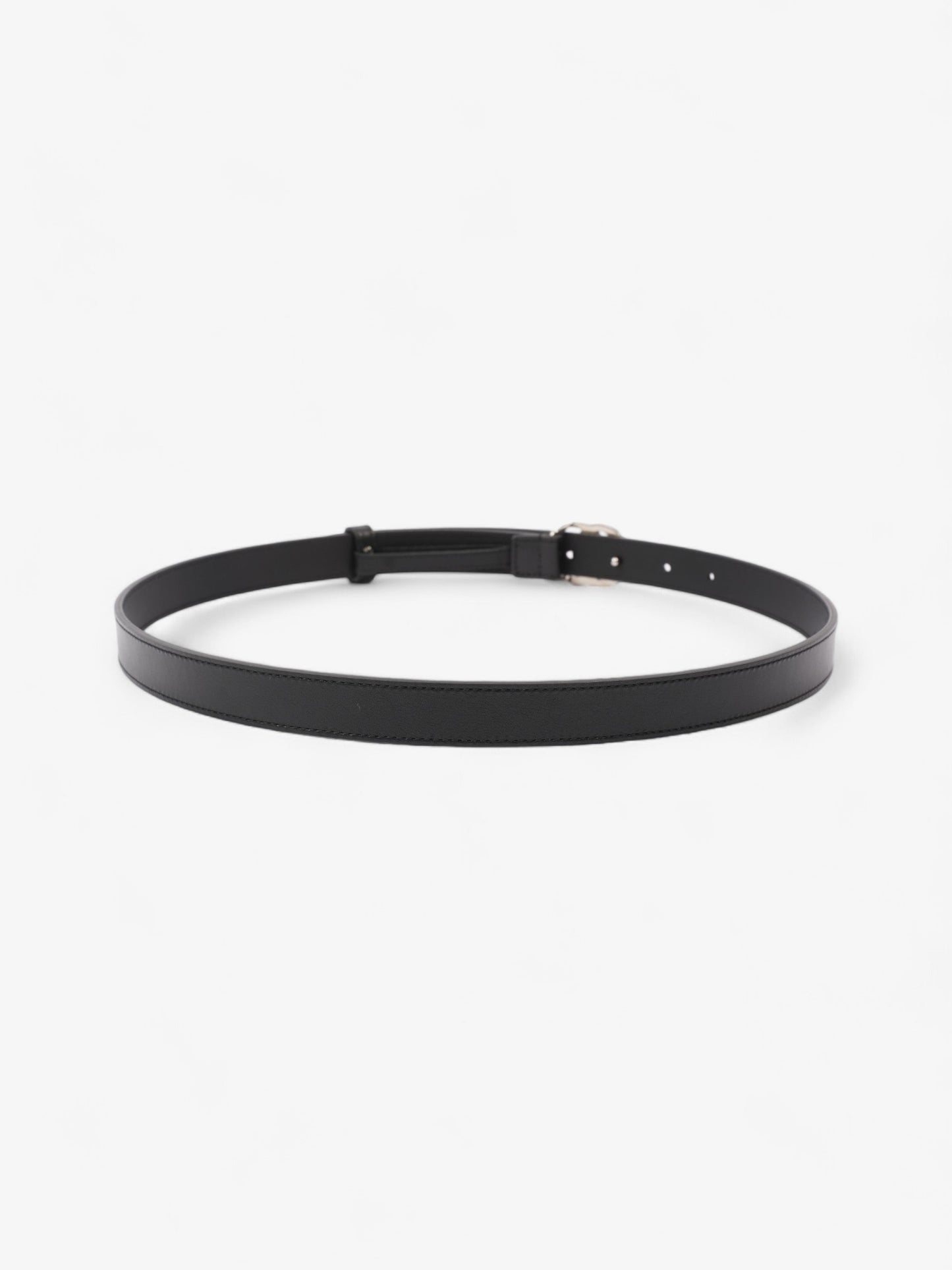Gucci GG Marmont Thin Belt Black / Silver Leather 85cm / 34"