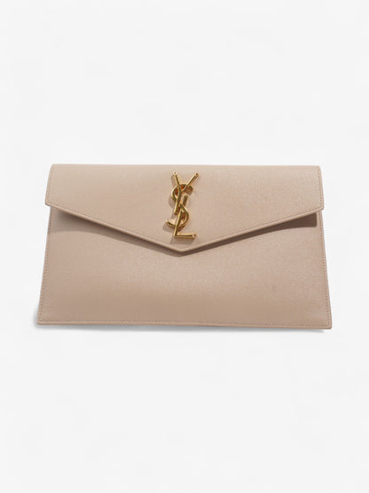 Saint Laurent Uptown Clutch Nude Grained Leather
