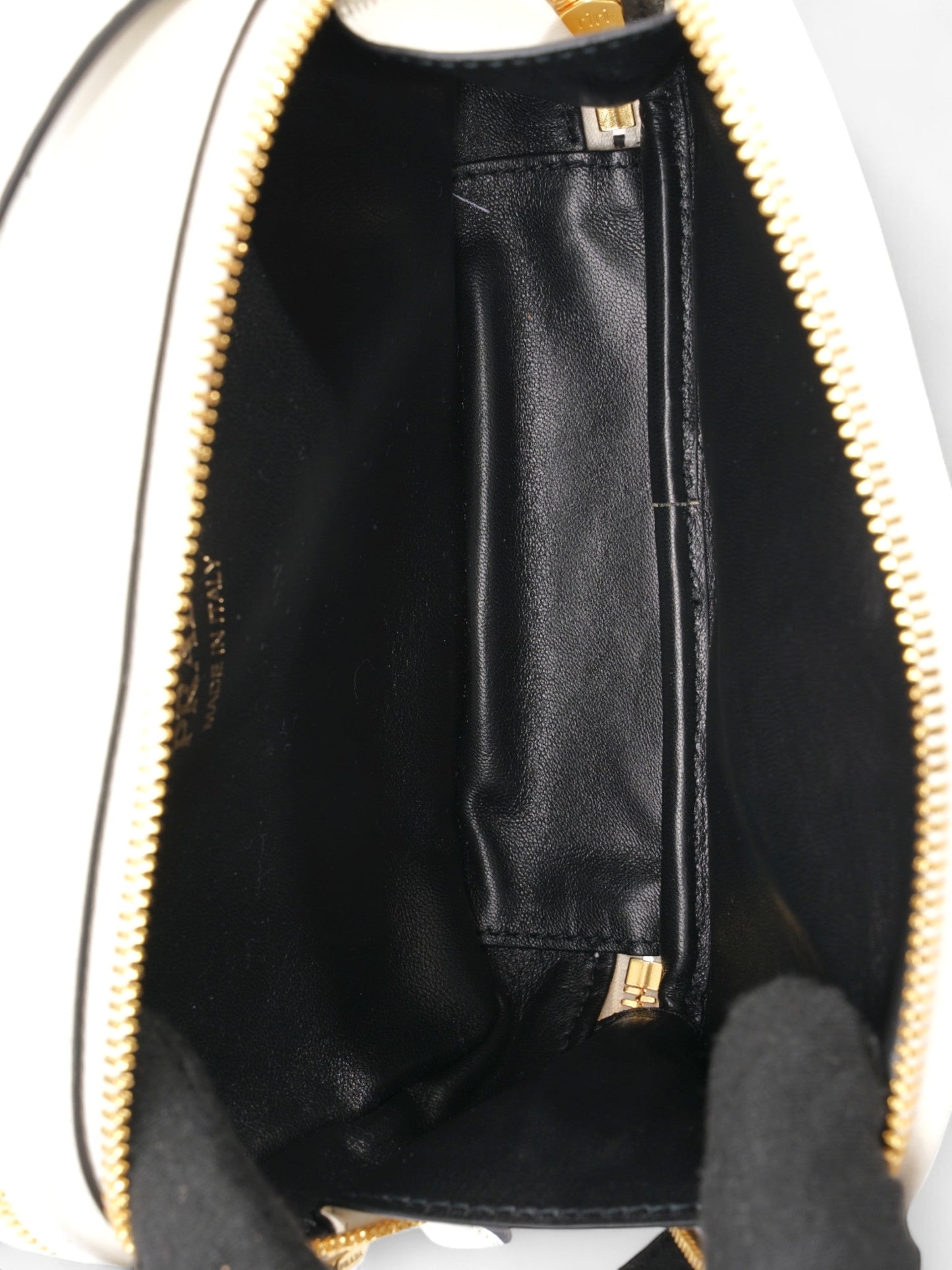 Prada Branded Pouch White Calfskin Leather Mini