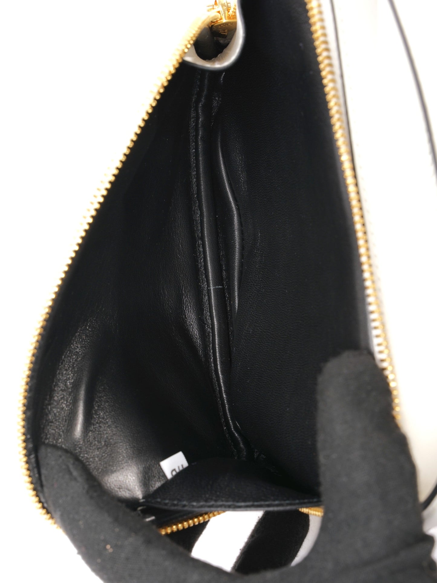 Prada Branded Pouch White Calfskin Leather Mini