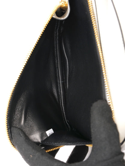 Prada Branded Pouch White Calfskin Leather Mini