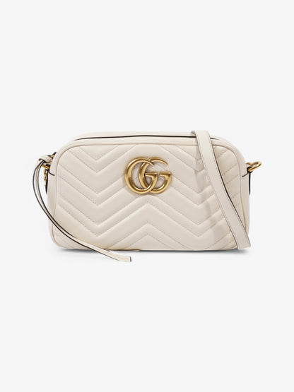 Gucci GG Marmont White Matelasse Leather Small