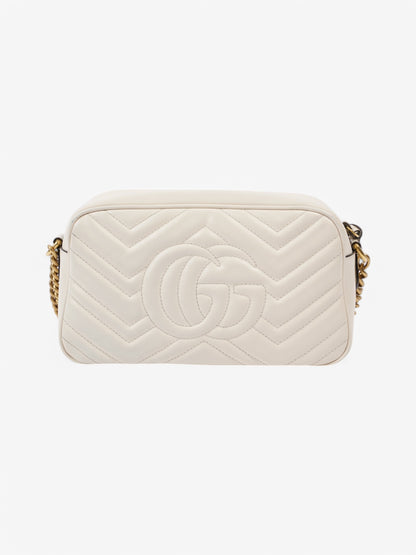 Gucci GG Marmont White Matelasse Leather Small
